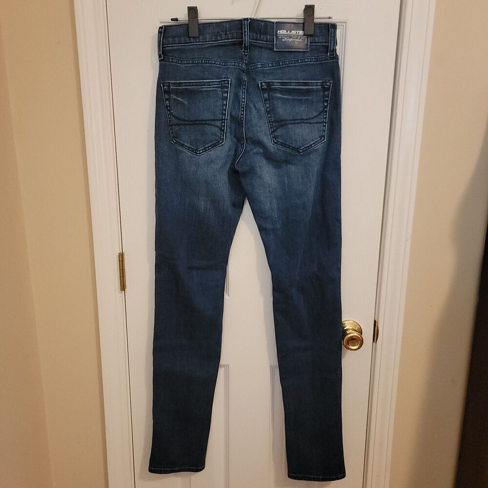 Hollister Stacked Skinny Jeans Medium Wash With Distressing W30 L32 - Picture 3 of 5
